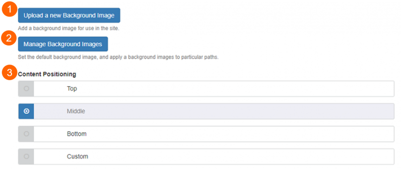 Background image configuration