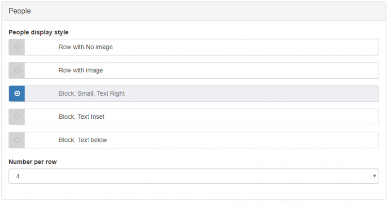 Taxonomy listing display style configuration