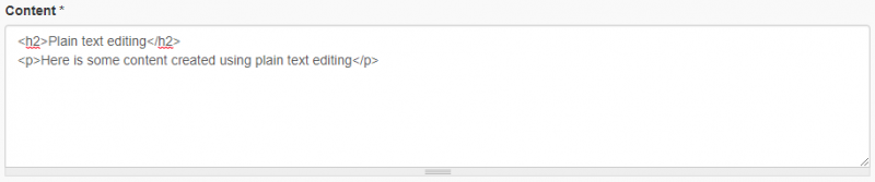 Plain text formatting