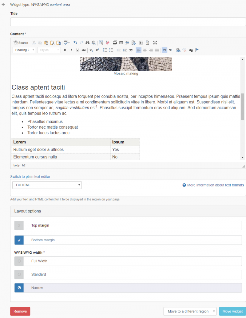 wysiwyg text editor
