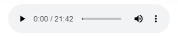 Screenshot of embedded inline audio player showing time elapsed and play/volume controls
